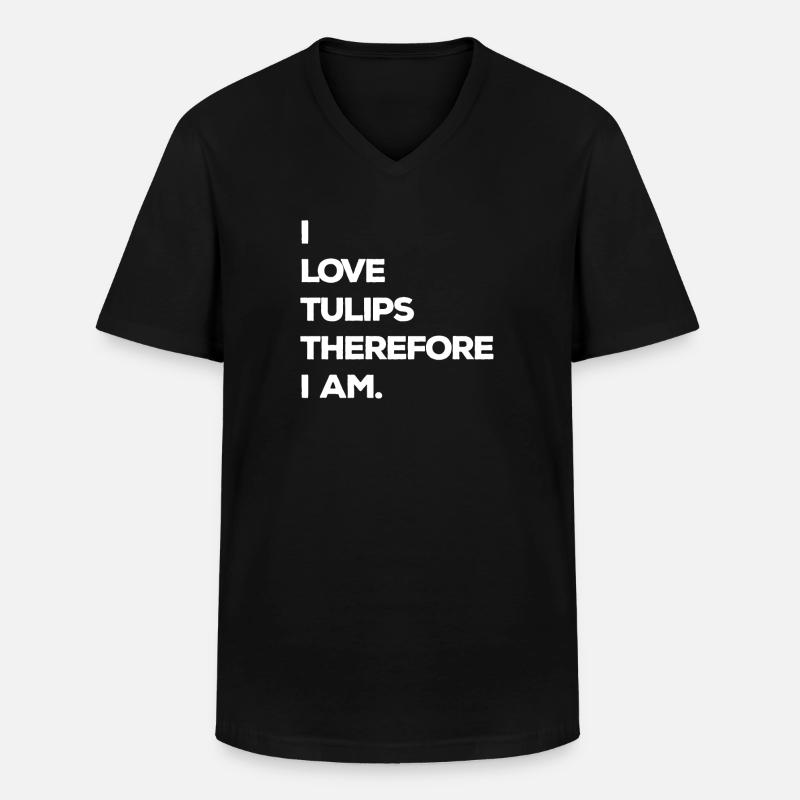Tulpen Tulpen - Männer-T-Shirt mit V-Ausschnitt - Schwarz