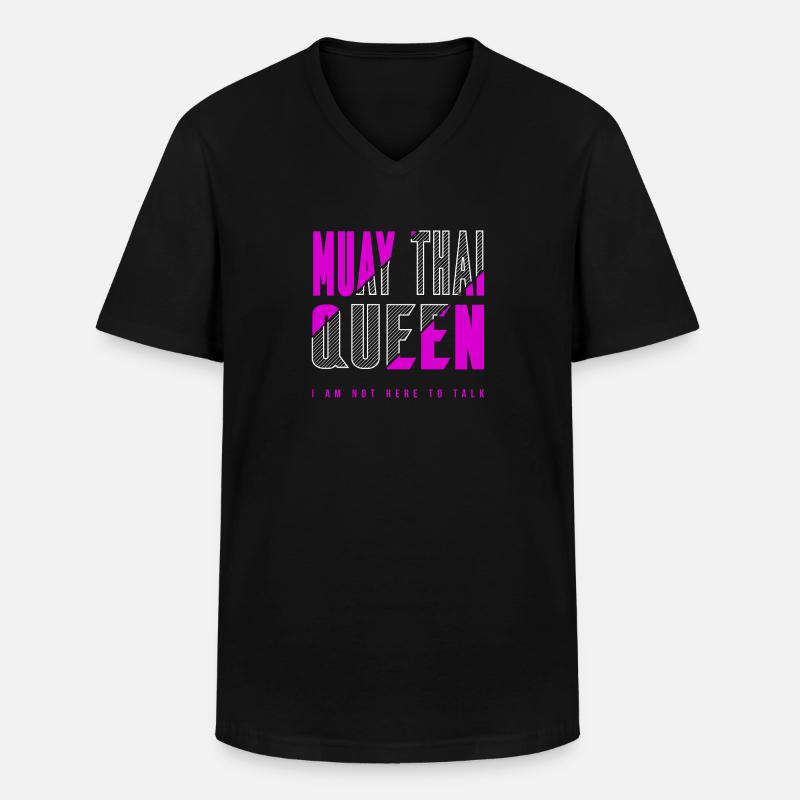 Muay Thai Königin - Männer-T-Shirt mit V-Ausschnitt - Schwarz
