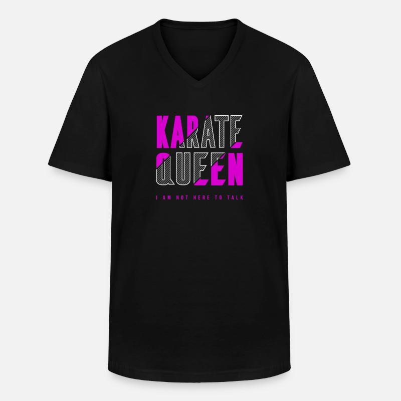 Karate Königin - Männer-T-Shirt mit V-Ausschnitt - Schwarz