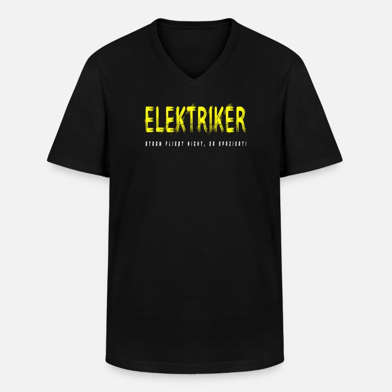 Elektriker Handwerker Design - Männer-T-Shirt mit V-Ausschnitt - Schwarz