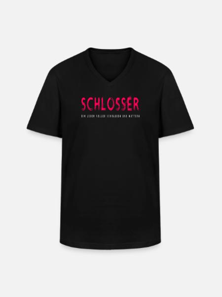 Schlosser Handwerker Design - Männer-T-Shirt mit V-Ausschnitt - Schwarz