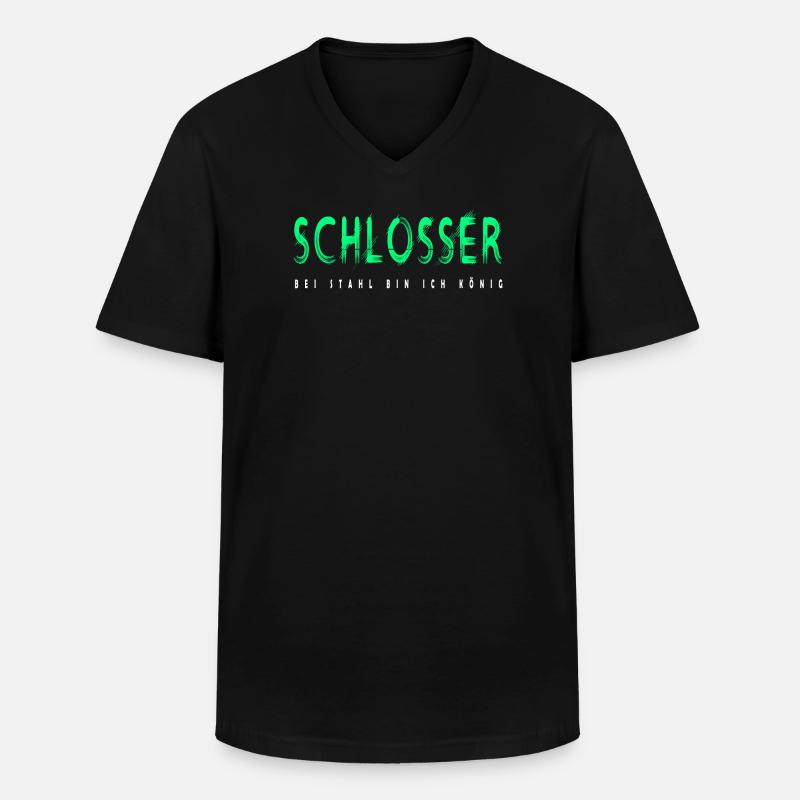 Schlosser Handwerker Design - Männer-T-Shirt mit V-Ausschnitt - Schwarz