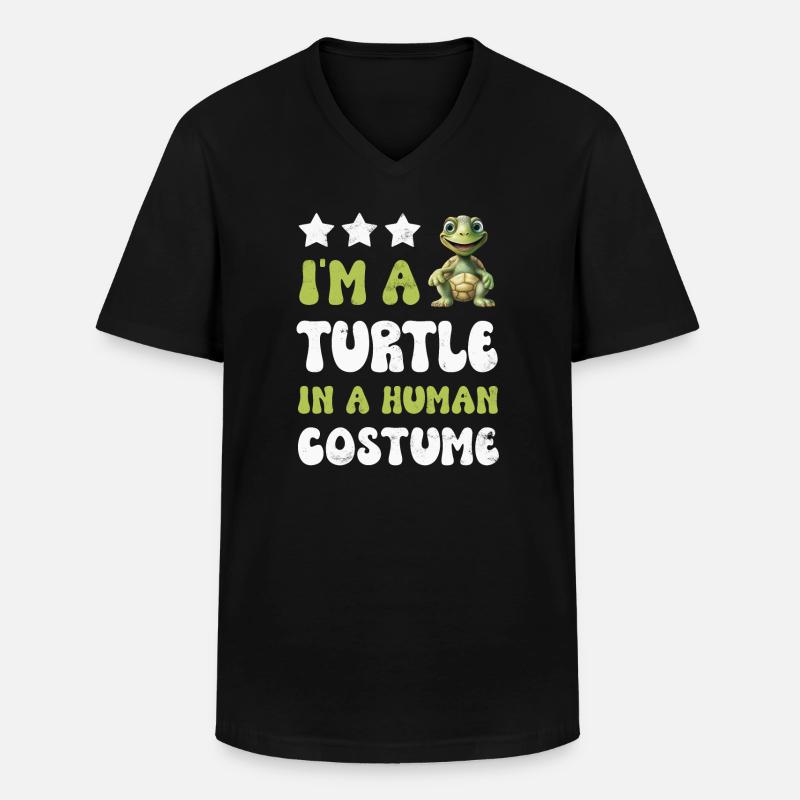 Schildkröte Schildkröten - Männer-T-Shirt mit V-Ausschnitt - Schwarz