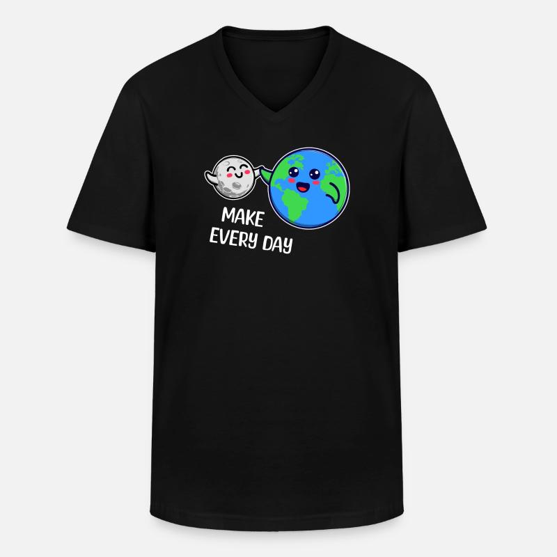 Mutter Erde Statement Umweltfreundlich Umwelt - Männer-T-Shirt mit V-Ausschnitt - Schwarz