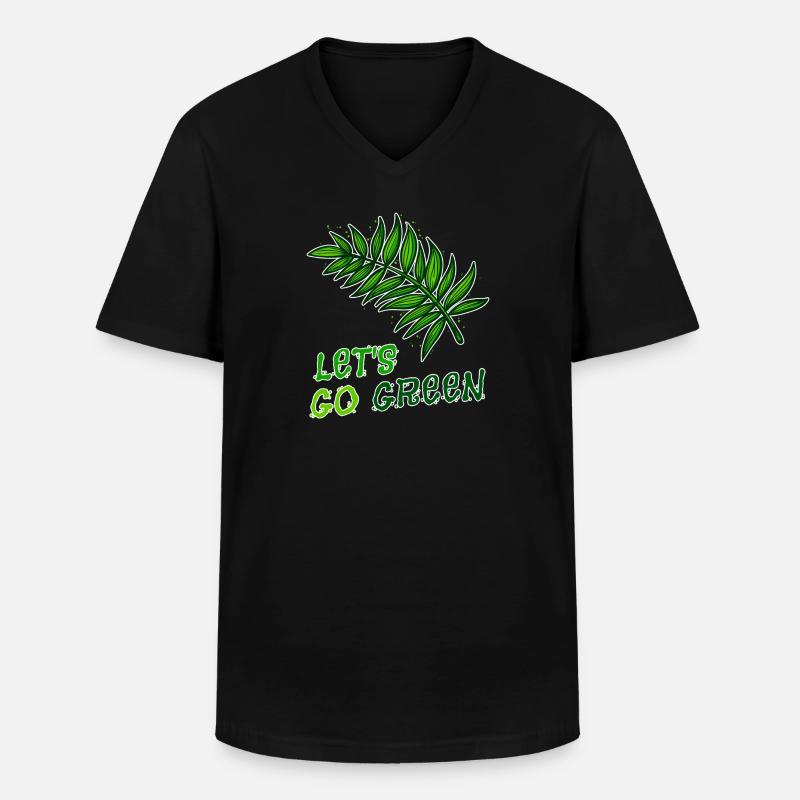 Umweltschützer Mutter Erde Natur Statement Umwelt - Männer-T-Shirt mit V-Ausschnitt - Schwarz