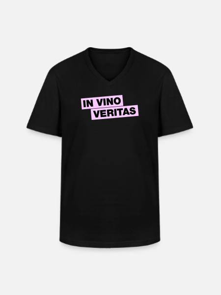 In Vino Veritas - Männer-T-Shirt mit V-Ausschnitt - Schwarz