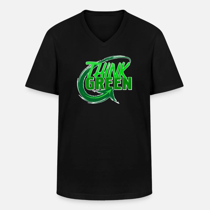 Umwelt Umweltschützer Statement Erde Mutter Natur - Männer-T-Shirt mit V-Ausschnitt - Schwarz
