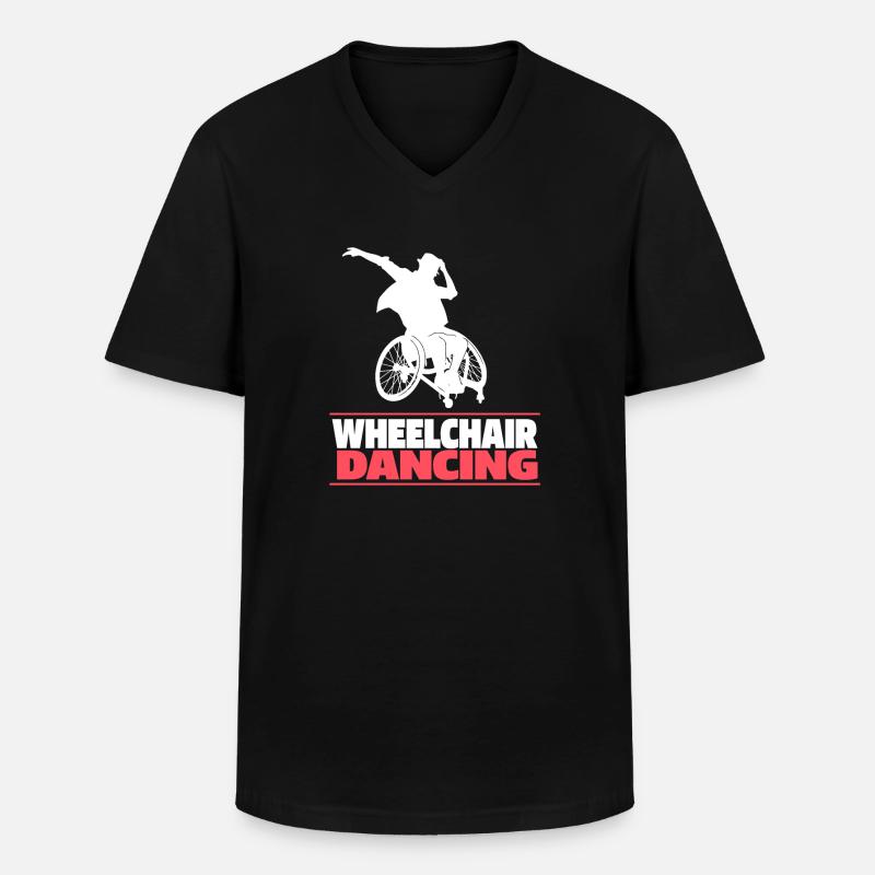 Tanzen Tänzer Rollstuhl - Männer-T-Shirt mit V-Ausschnitt - Schwarz