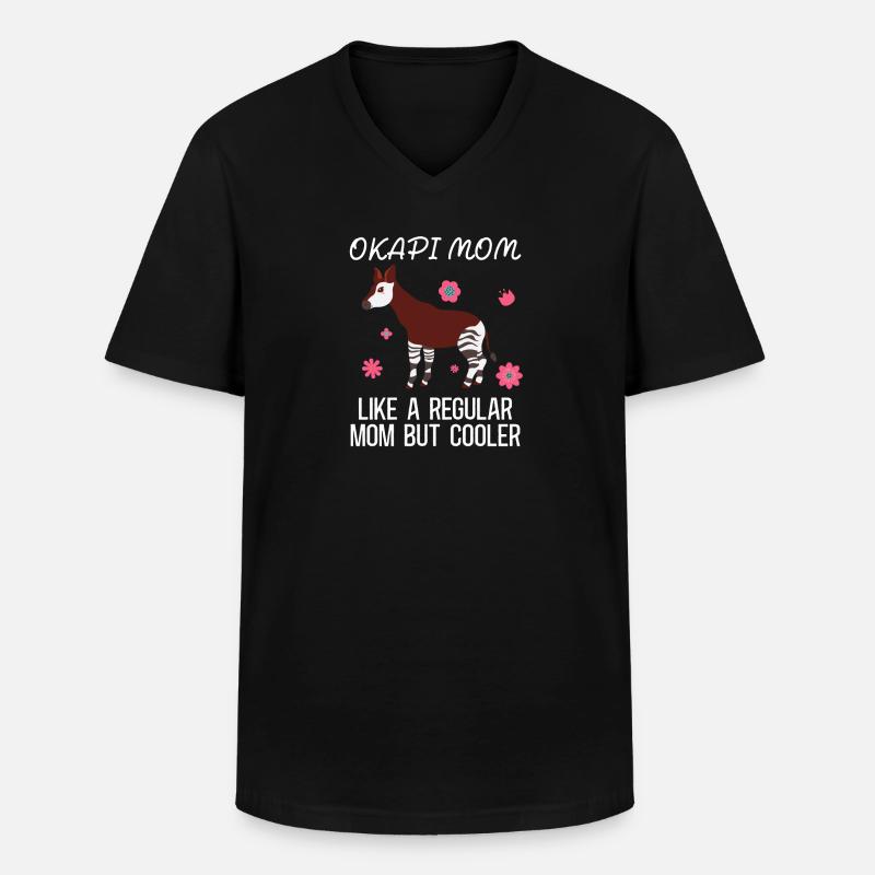 Okapi Wildnis Abenteuer - Männer-T-Shirt mit V-Ausschnitt - Schwarz