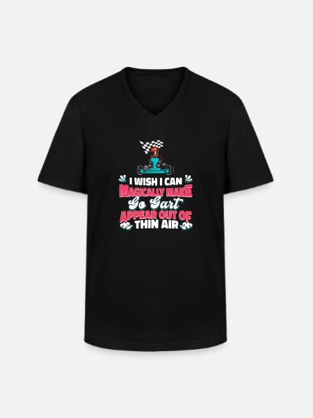 Go karting, karting, karting - Men's V-Neck T-Shirt - black