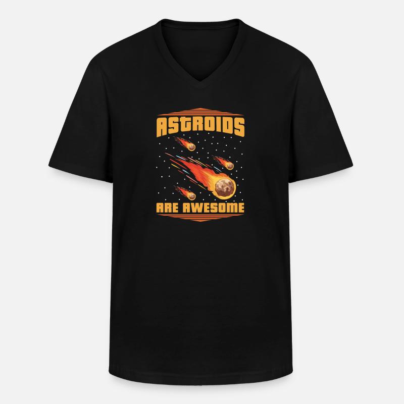 Dérivation astroïde de l’espace spatial - T-shirt col V Homme - noir