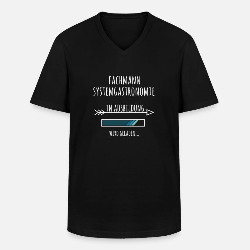 Fachmann Systemgastronomie Ausbildung Beruf - Männer-T-Shirt mit V-Ausschnitt - Schwarz