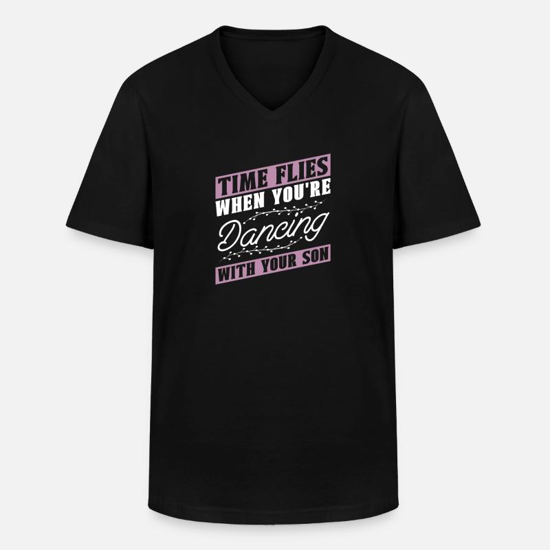 Mom Mutter Sohn Tanz Mutter - Männer-T-Shirt mit V-Ausschnitt - Schwarz