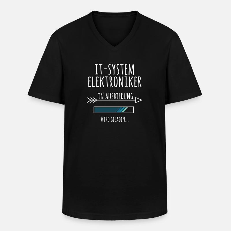 IT-Systemelektroniker Ausbildung Beruf Geschenk - Männer-T-Shirt mit V-Ausschnitt - Schwarz