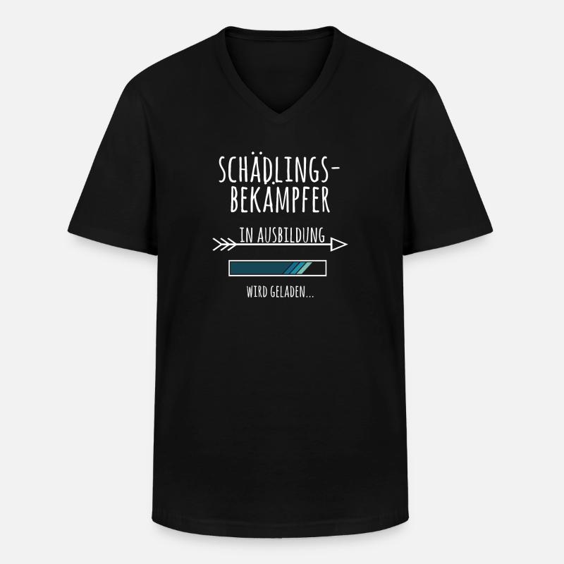 Schädlingsbekämpfer Ausbildung Geschenk Schädlinge - Männer-T-Shirt mit V-Ausschnitt - Schwarz