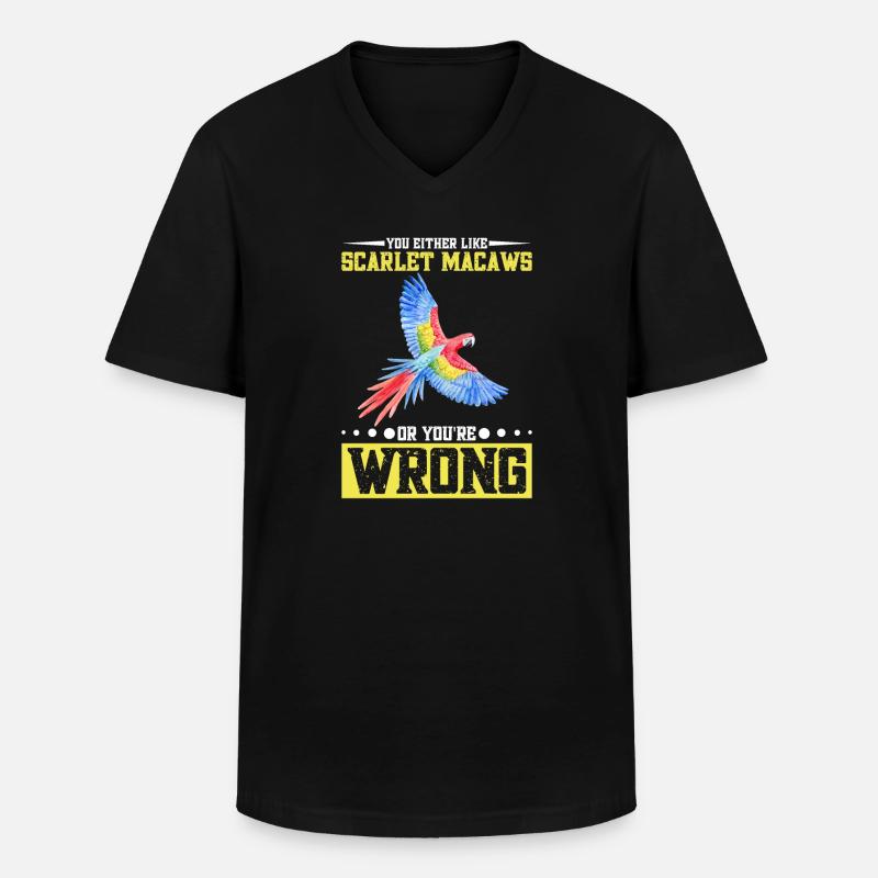 Entweder du magst Scharlacharas oder - Männer-T-Shirt mit V-Ausschnitt - Schwarz