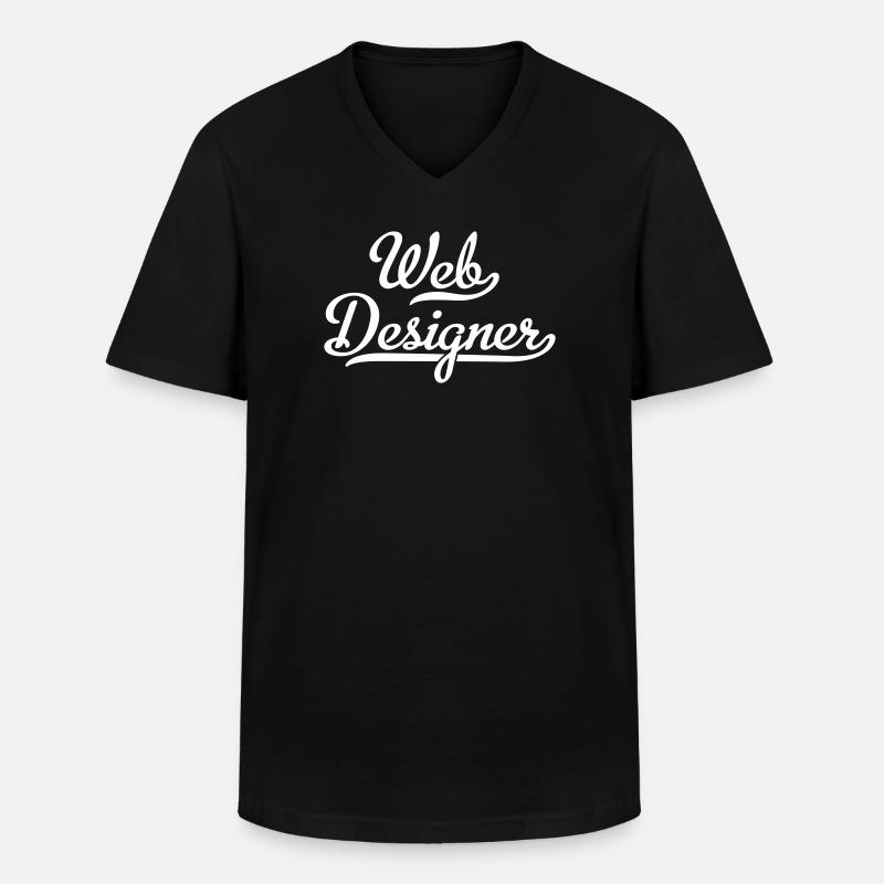 Web Designer - Männer-T-Shirt mit V-Ausschnitt - Schwarz