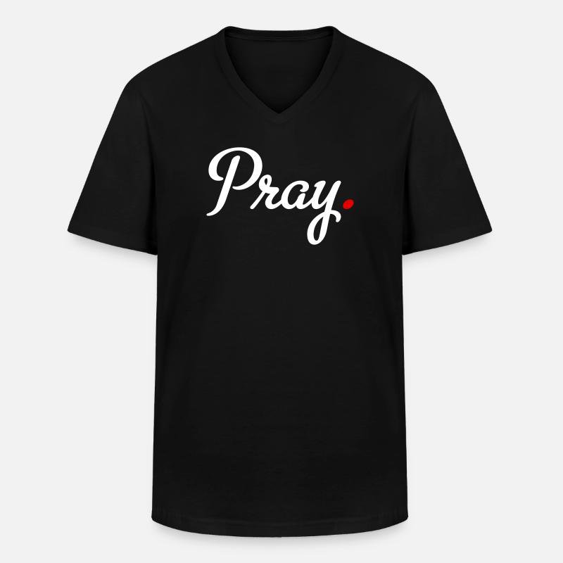 beten - Männer-T-Shirt mit V-Ausschnitt - Schwarz