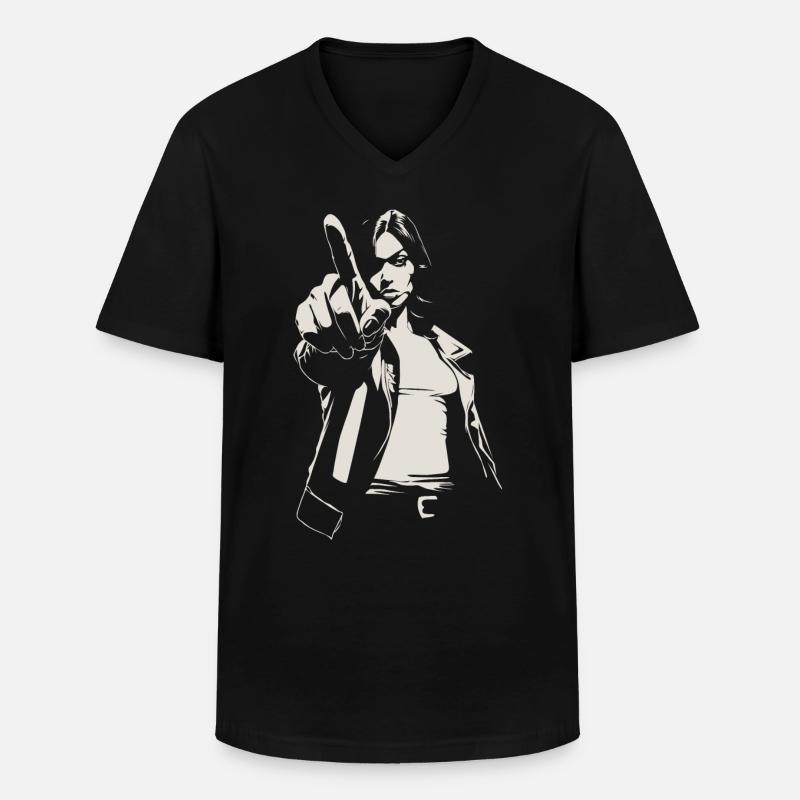 Don't do that! - Men's V-Neck T-Shirt - black