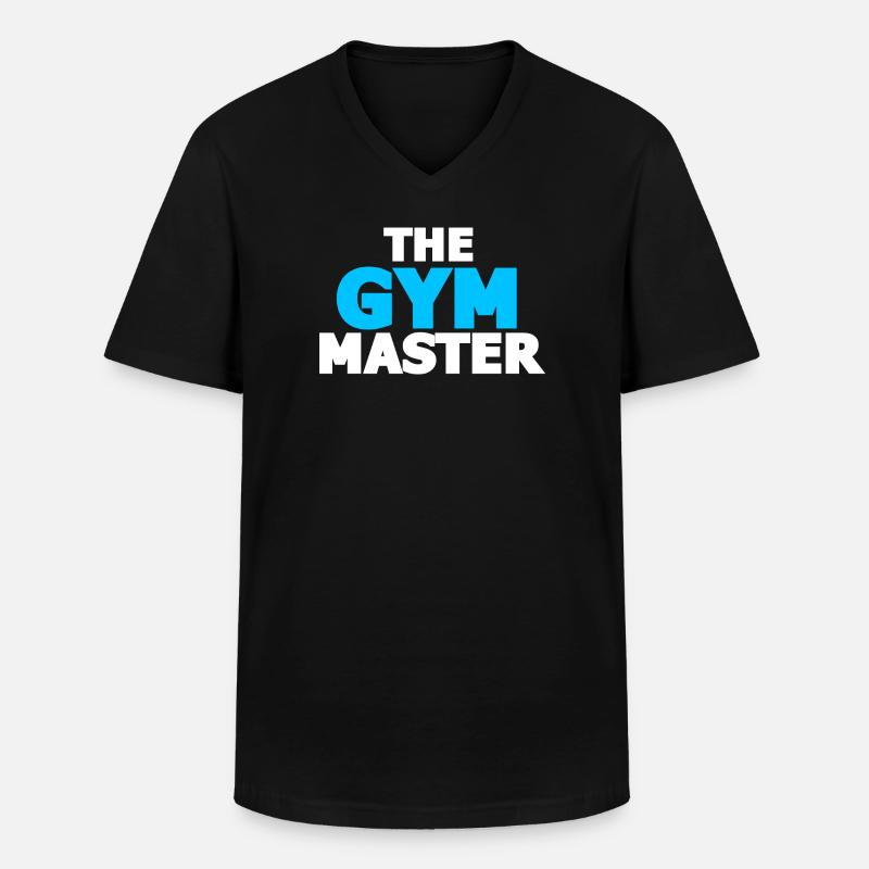 The Gym Master - Männer-T-Shirt mit V-Ausschnitt - Schwarz