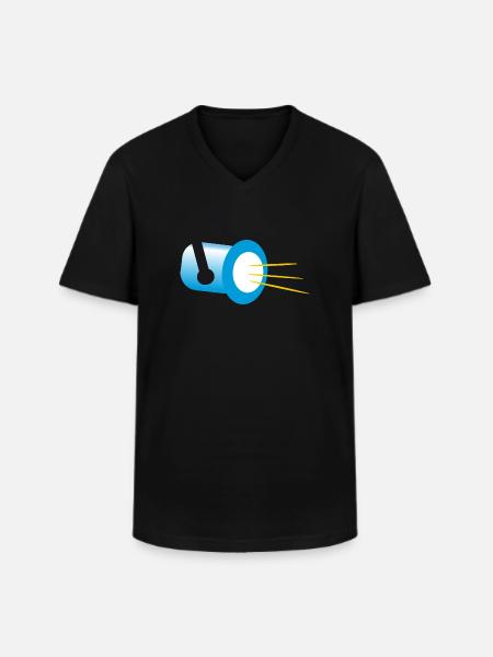 Headlights | Headlight - Men's V-Neck T-Shirt - black