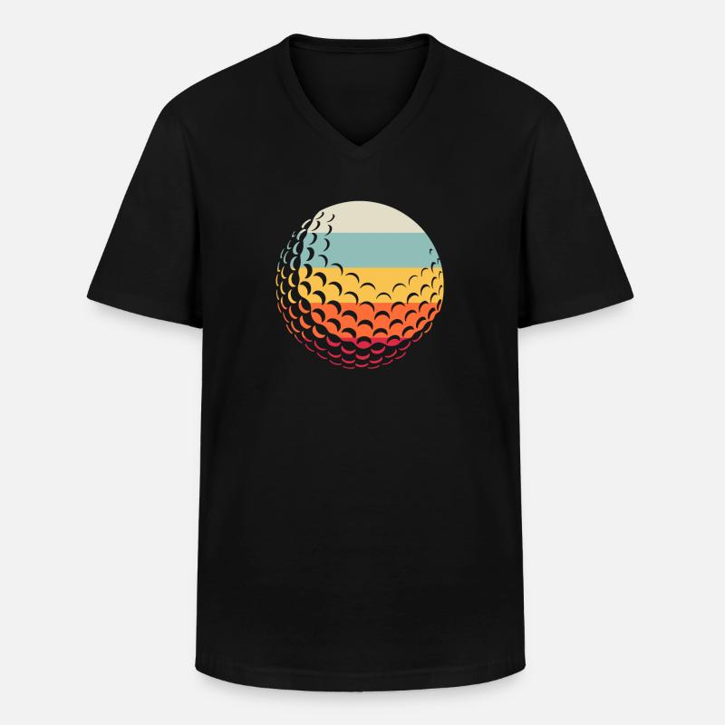 Golf Golfer Golfen - Männer-T-Shirt mit V-Ausschnitt - Schwarz