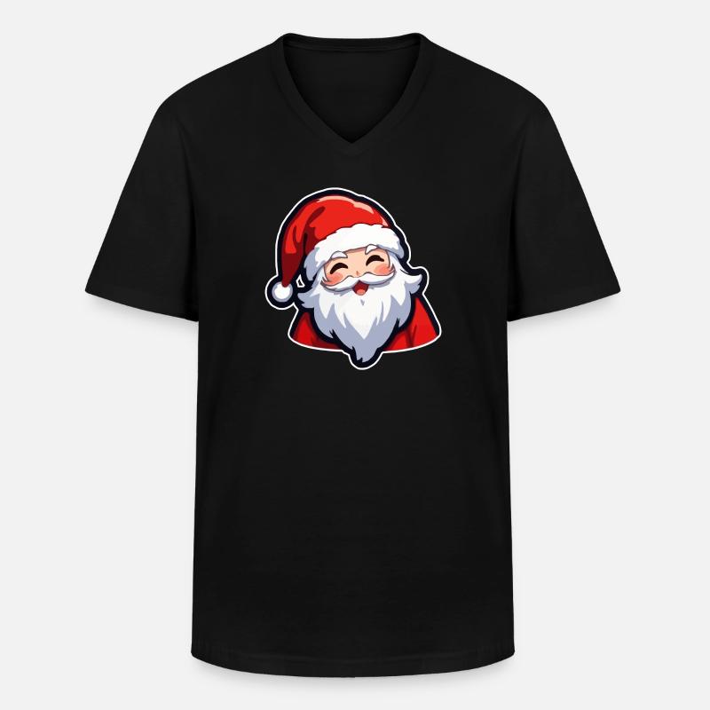Weihnachtsmann - Männer-T-Shirt mit V-Ausschnitt - Schwarz