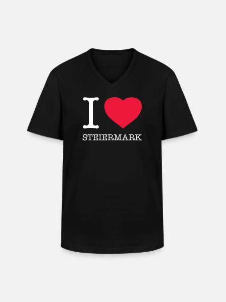 I LOVE STYRIA - Men's V-Neck T-Shirt - black