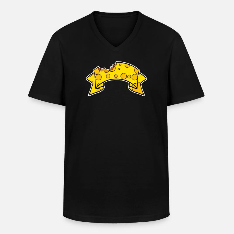 Banner Käse - Männer-T-Shirt mit V-Ausschnitt - Schwarz