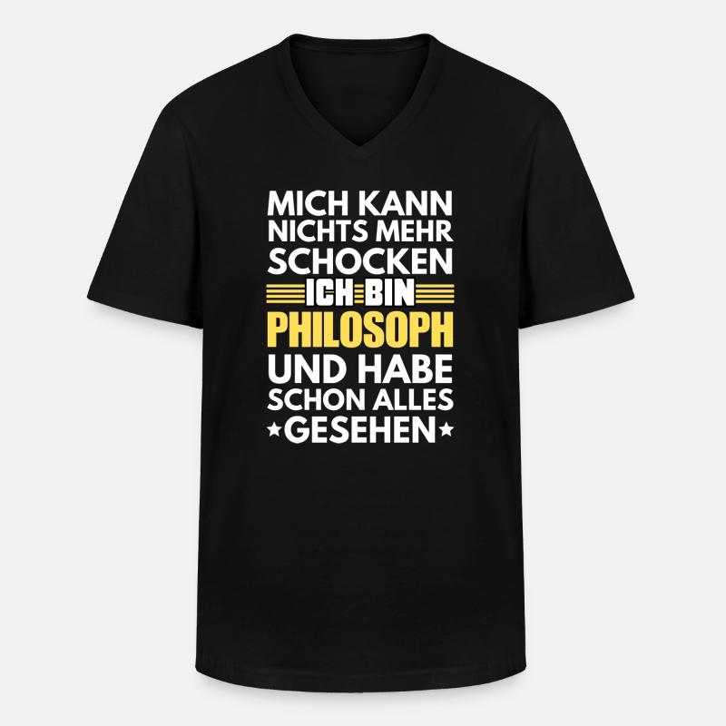 Non-shockable philosopher - Men's V-Neck T-Shirt - black
