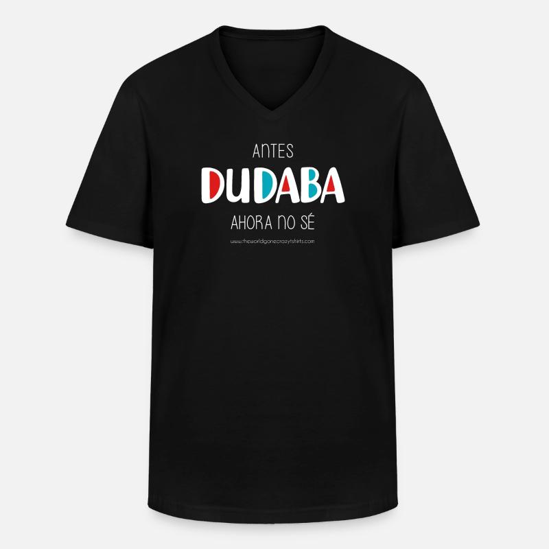 J’avais l’habitude de douter (sombre) - T-shirt col V Homme - noir