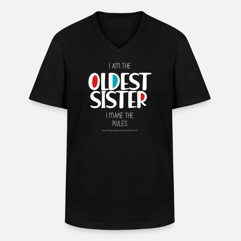 Älteste Schwester - Männer-T-Shirt mit V-Ausschnitt - Schwarz