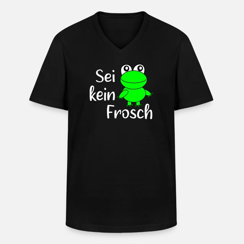 Fasching, Karneval, Kostüm, Frosch - Männer-T-Shirt mit V-Ausschnitt - Schwarz