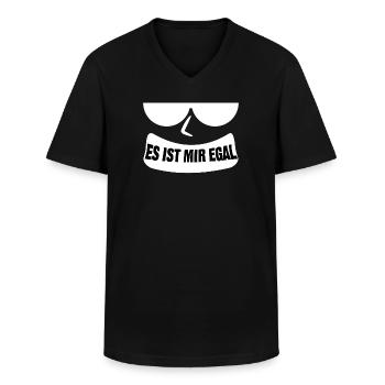 Ist Mir Wurscht Statement Chill Gleichgültig - Männer-T-Shirt mit V-Ausschnitt - Schwarz - Vorne - AI Model Male 178 dark (178cm)