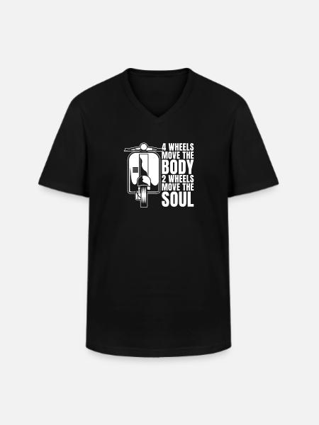 Trottinette - T-shirt col V Homme - noir