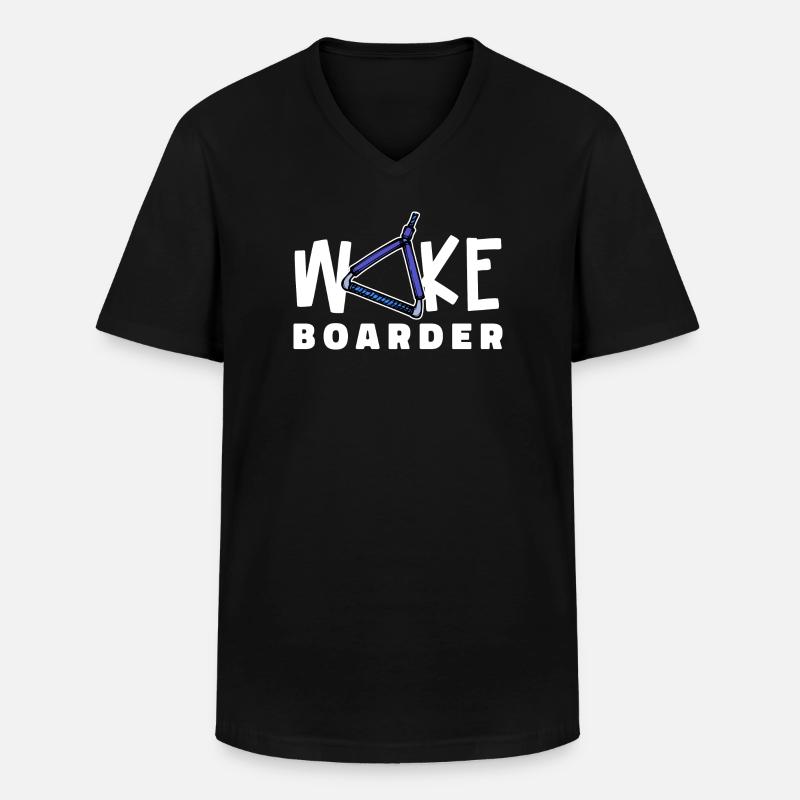 Wellenreiten Kitesurfer Statement Wakeboard - Männer-T-Shirt mit V-Ausschnitt - Schwarz