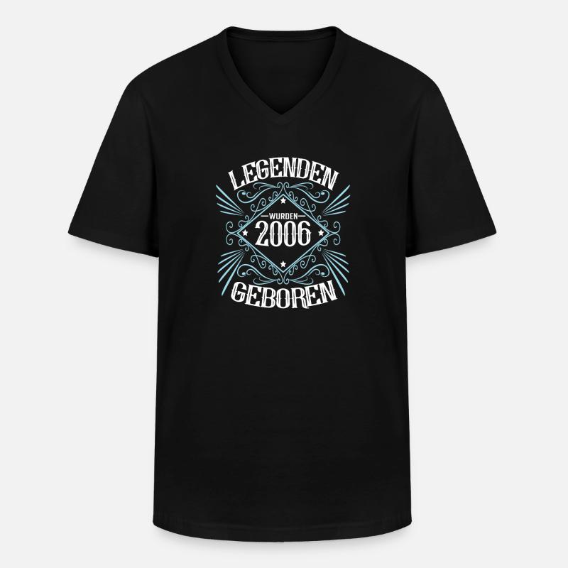 Legenden wurden 2006 geboren - Männer-T-Shirt mit V-Ausschnitt - Schwarz