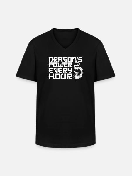 Jahr Des Drachen 2024 - Männer-T-Shirt mit V-Ausschnitt - Schwarz