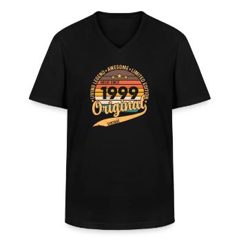 1999 Vintage Original - Männer-T-Shirt mit V-Ausschnitt - Schwarz - Vorne - AI Model Male 178 dark (178cm)