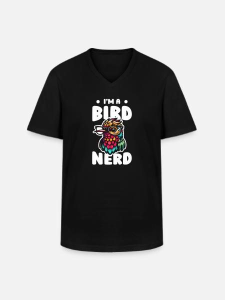 Hummingbird Bird Watching Bird Nerd - Men's V-Neck T-Shirt - black