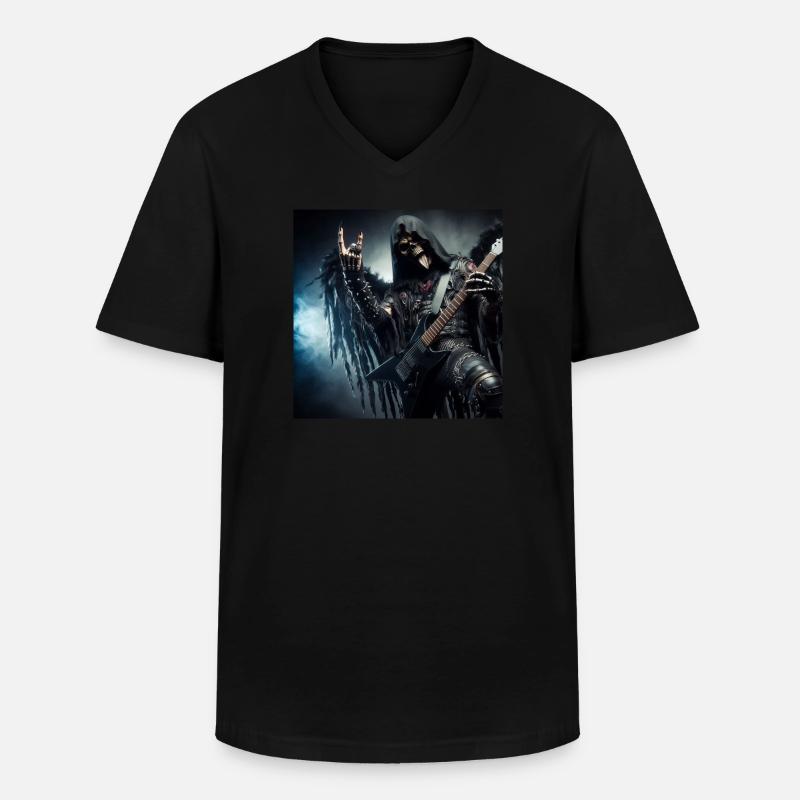 Der Sensenmann ist schwer - Männer-T-Shirt mit V-Ausschnitt - Schwarz