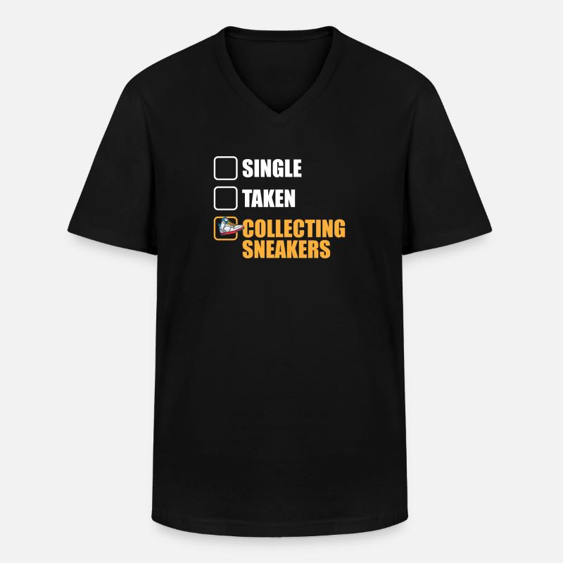Baskets - T-shirt col V Homme - noir