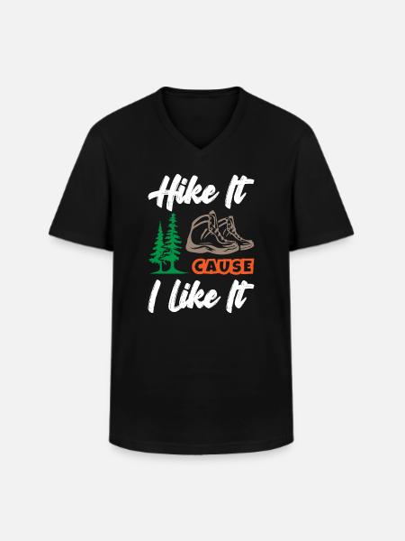 Randonnez-le parce que j’aime ça - T-shirt col V Homme - noir