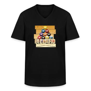 Billard - Männer-T-Shirt mit V-Ausschnitt - Schwarz - Vorne - AI Model Male 178 dark (178cm)