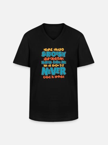 Black humor - Men's V-Neck T-Shirt - black