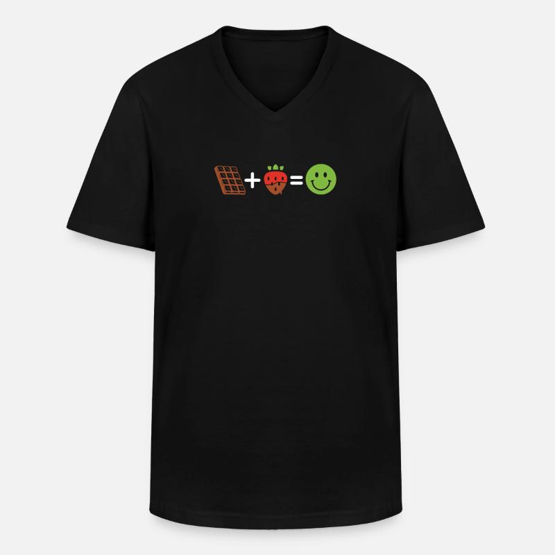 Schokolade Schoki - Männer-T-Shirt mit V-Ausschnitt - Schwarz
