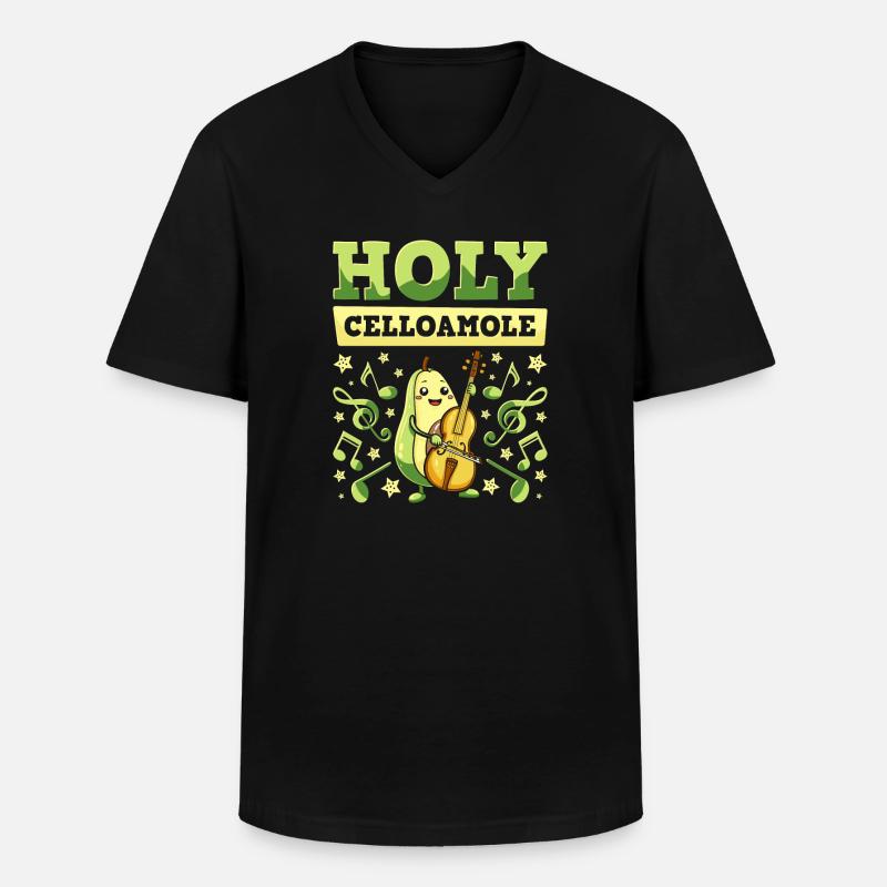 Violoncelle Violoncelle Avocat Saint Celloamole - T-shirt col V Homme - noir