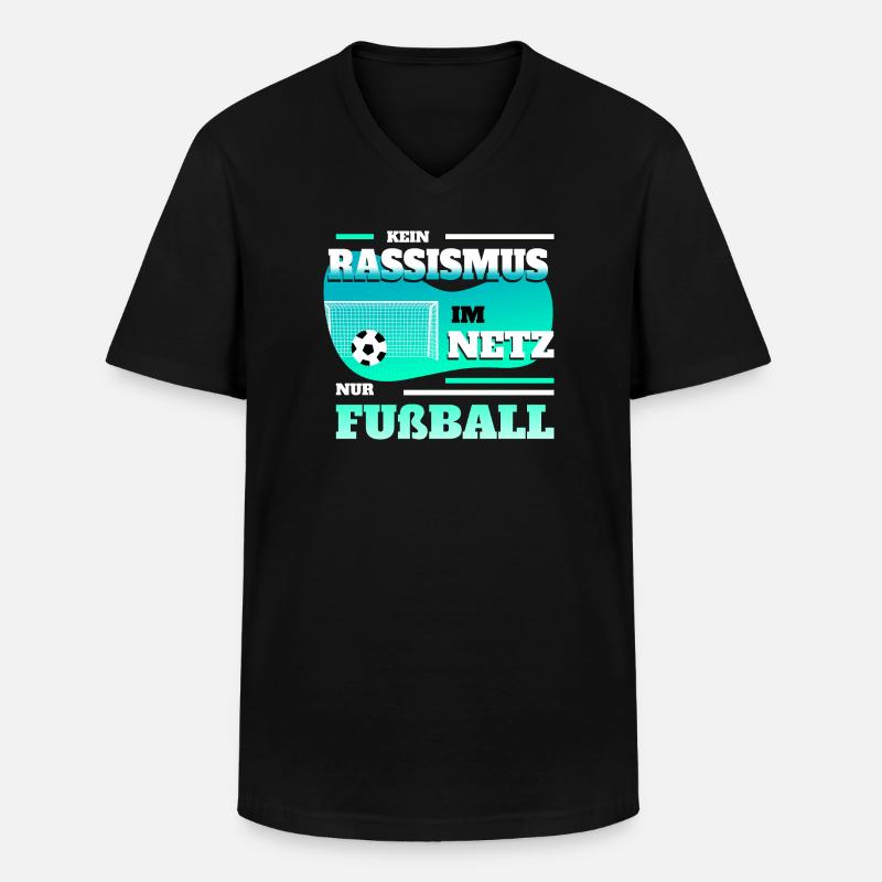 Kein Rassismus im Netz - Männer-T-Shirt mit V-Ausschnitt - Schwarz