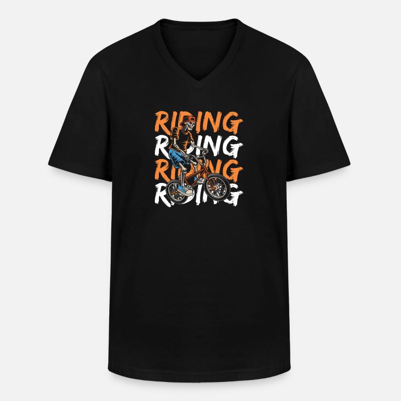 Bmx Bmx Biker - Männer-T-Shirt mit V-Ausschnitt - Schwarz