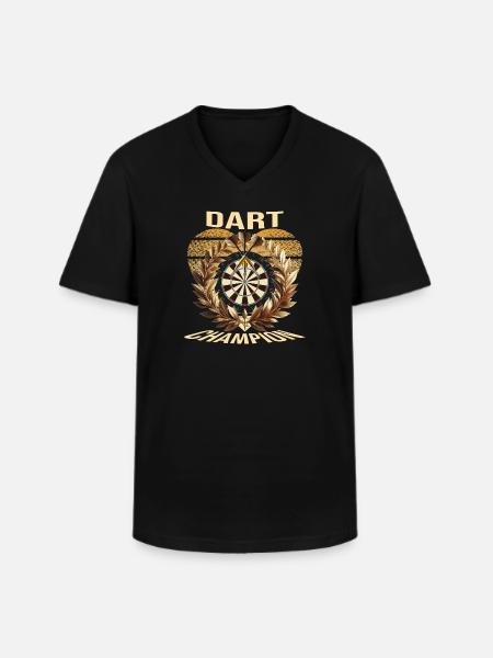 Dart Champion - Männer-T-Shirt mit V-Ausschnitt - Schwarz